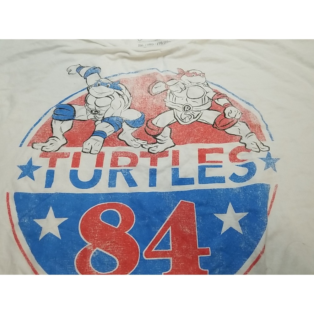 Nickelodeon Teenage Mutant Ninja Turtles 84‎ Graphic Shirt Mens 2XL White